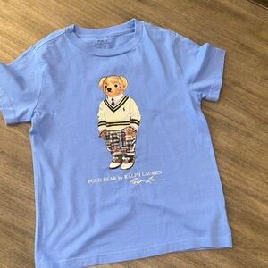 Ralph Lauren Kids Light Blue Polo Bear Tee